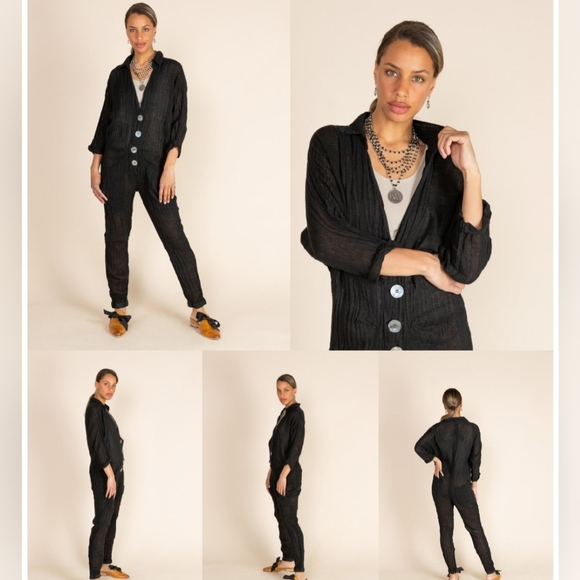🔥 Jaga Residency 100% Linen Jumpsuit – Size 1 ‎ Originally $498